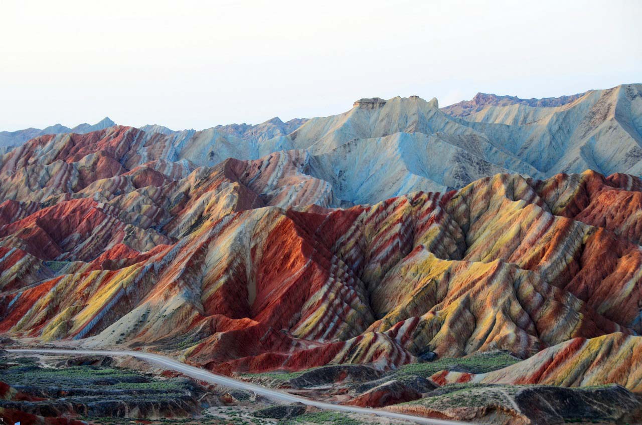 разноцветные горы китая